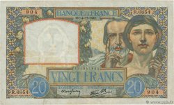 20 Francs TRAVAIL ET SCIENCE FRANCE 1941 F.12.20 TB