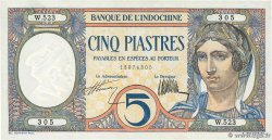 5 Piastres INDOCINA FRANCESE  1927 P.049b FDC