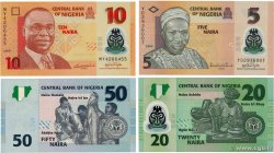 5, 10, 20 et 50 Naira Lot NIGERIA 2007 P.34b, P.35bP.38b et P.39a NEUF