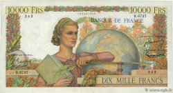 10000 Francs GÉNIE FRANÇAIS FRANKREICH  1954 F.50.70 SS