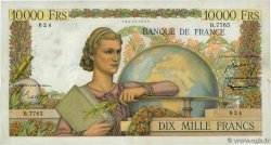 10000 Francs GÉNIE FRANÇAIS FRANKREICH  1954 F.50.72