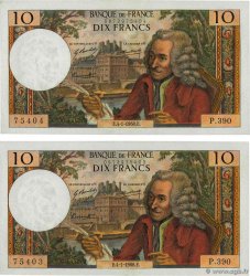 10 Francs VOLTAIRE Consécutifs FRANKREICH  1968 F.62.31