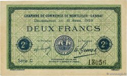 2 Francs FRANCE regionalismo y varios Montluçon, Gannat 1920 JP.084.54