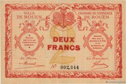 2 Francs FRANCE regionalism and miscellaneous Rouen 1917 JP.110.32 VF