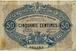 50 Centimes FRANCE regionalism and miscellaneous Roanne 1915 JP.106.05