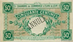 50 Centimes Annulé FRANCE régionalisme et divers Chartres 1915 JP.045.02