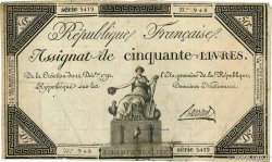 50 Livres FRANCIA  1792 Ass.39a BC