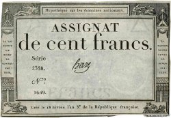 100 Francs FRANKREICH  1795 Ass.48a VZ