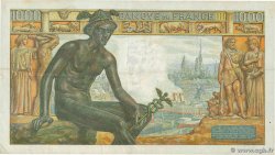 1000 Francs DÉESSE DÉMÉTER FRANCE  1942 F.40.03 VF