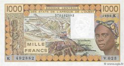 1000 Francs ÉTATS DE L AFRIQUE DE L OUEST 1990 P.707Kj