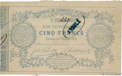 5 Francs Annulé FRANCE régionalisme et divers Mans 1870 JER.72.01 TTB