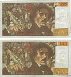100 Francs DELACROIX modifié Lot FRANCE 1978 F.69.01d TB
