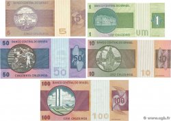 1 à 100 Cruzeiro Lot BRÉSIL 1970 P.191Ac, P.193c P.194c et P.195Ab NEUF