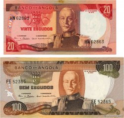 20 et 100 Escudos Lot ANGOLA 1972 P.099 SPL