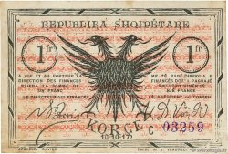 1 Franc ALBANIEN  1917 PS.146a VZ
