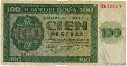 100 Pesetas ESPAGNE  1936 P.101 B+