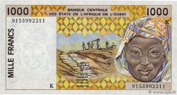 1000 Francs WEST AFRICAN STATES  1991 P.711Ka