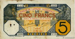 5 Francs DAKAR AFRIQUE OCCIDENTALE FRANÇAISE (1895-1958) Dakar 1929 P.05Bf