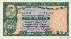 10 Dollars HONG KONG  1982 P.182j pr.NEUF