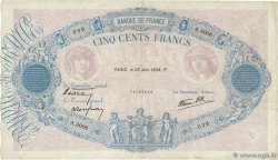 500 Francs BLEU ET ROSE modifié FRANCE  1938 F.31.16 TB