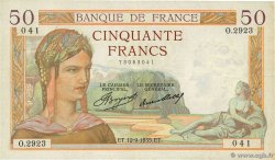 50 Francs CÉRÈS FRANCE  1935 F.17.16 VF