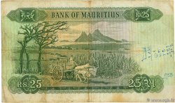 25 Rupees ÎLE MAURICE 1967 P.32b TB