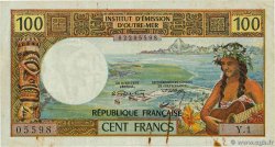 100 Francs TAHITI  1971 P.24a