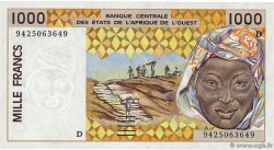 1000 Francs STATI AMERICANI AFRICANI  1994 P.411Dd