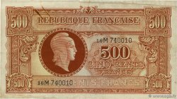 500 Francs MARIANNE fabrication anglaise FRANKREICH  1945 VF.11.02