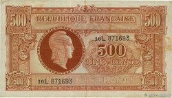 500 Francs MARIANNE fabrication anglaise FRANKREICH  1945 VF.11.01 S