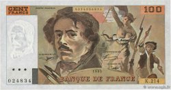 100 Francs DELACROIX imprimé en continu FRANCE  1993 F.69bis.05