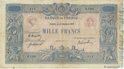 1000 Francs BLEU ET ROSE FRANCE 1919 F.36.34 B+
