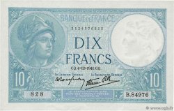 10 Francs MINERVE modifié FRANKREICH  1941 F.07.30 fVZ