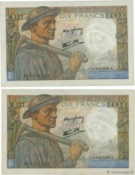 10 Francs MINEUR Lot FRANCIA  1947 F.08.17 SPL