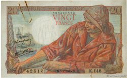 20 Francs PÊCHEUR FRANKREICH  1945 F.13.10 VZ+