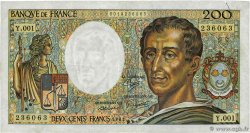 200 Francs MONTESQUIEU FRANCE  1981 F.70.01 TB