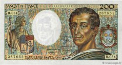 200 Francs MONTESQUIEU FRANKREICH  1985 F.70.05 fVZ