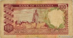 100 Shillings TANZANIE  1966 P.04 B