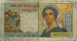 20 Francs TAHITI  1960 P.21c G