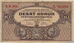 10 Korun TCHÉCOSLOVAQUIE 1927 P.020a TB