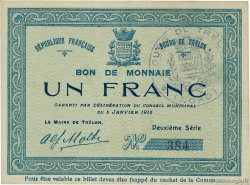 1 Franc FRANCE régionalisme et divers Trelon 1915 JP.59-2520 TTB+