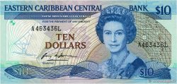 10 Dollars EAST CARIBBEAN STATES  1985 P.23l UNC