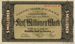 5 Millions Mark ALLEMAGNE Dresden 1923 PS.0964 TTB