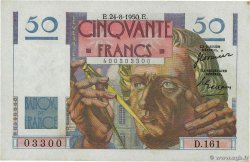 50 Francs LE VERRIER Numéro spécial FRANCIA  1950 F.20.16 q.FDC