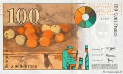 100 Francs CÉZANNE Petit numéro FRANCE 1997 F.74.01A NEUF