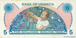 5 Shillings UGANDA  1977 P.05A SC+