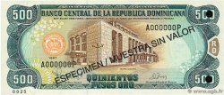 500 Pesos Oro Spécimen RÉPUBLIQUE DOMINICAINE  1997 P.157s2 NEUF