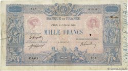 1000 Francs BLEU ET ROSE FRANCE 1920 F.36.35 B+