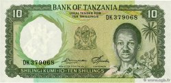 10 Shillings TANZANIE  1966 P.02e