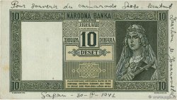 10 Dinara YOUGOSLAVIE  1939 P.035 TTB+